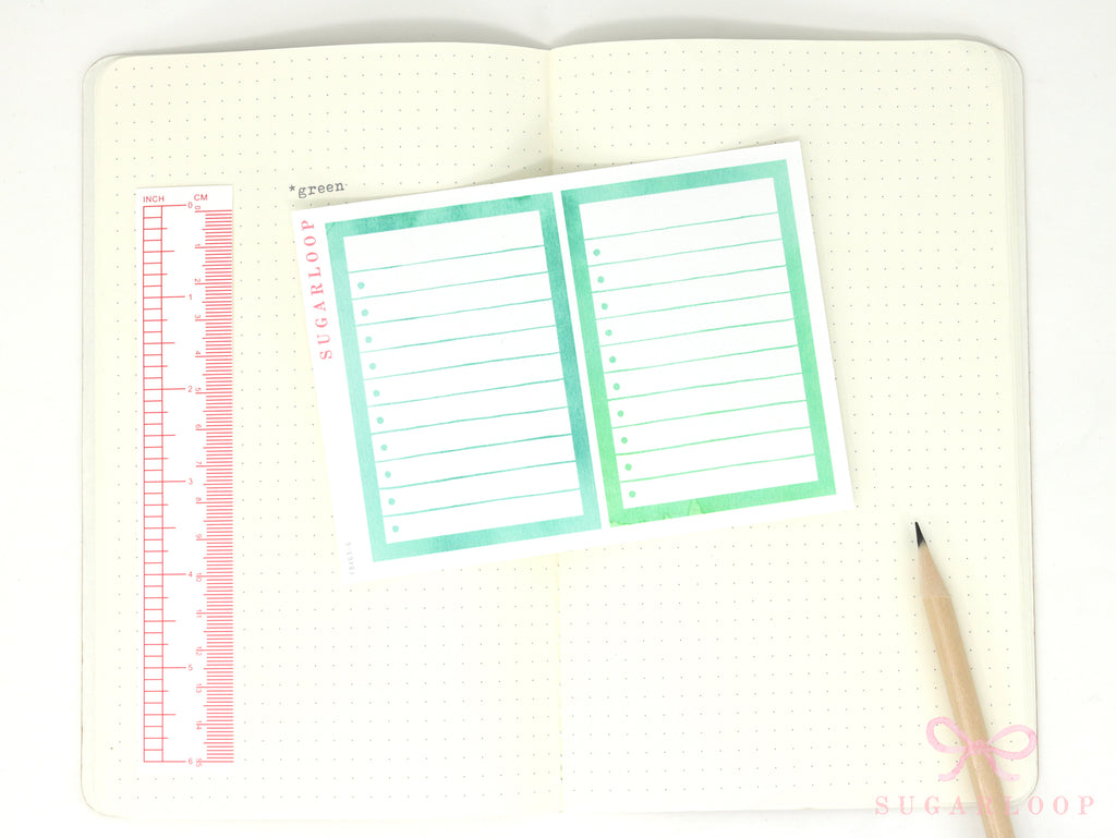 Large Watercolor Checklist Planner and Journal Stickers: Bullet Points, Tasks, Lists