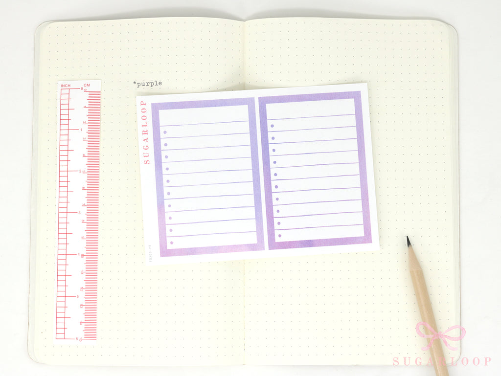 Large Watercolor Checklist Planner and Journal Stickers: Bullet Points, Tasks, Lists