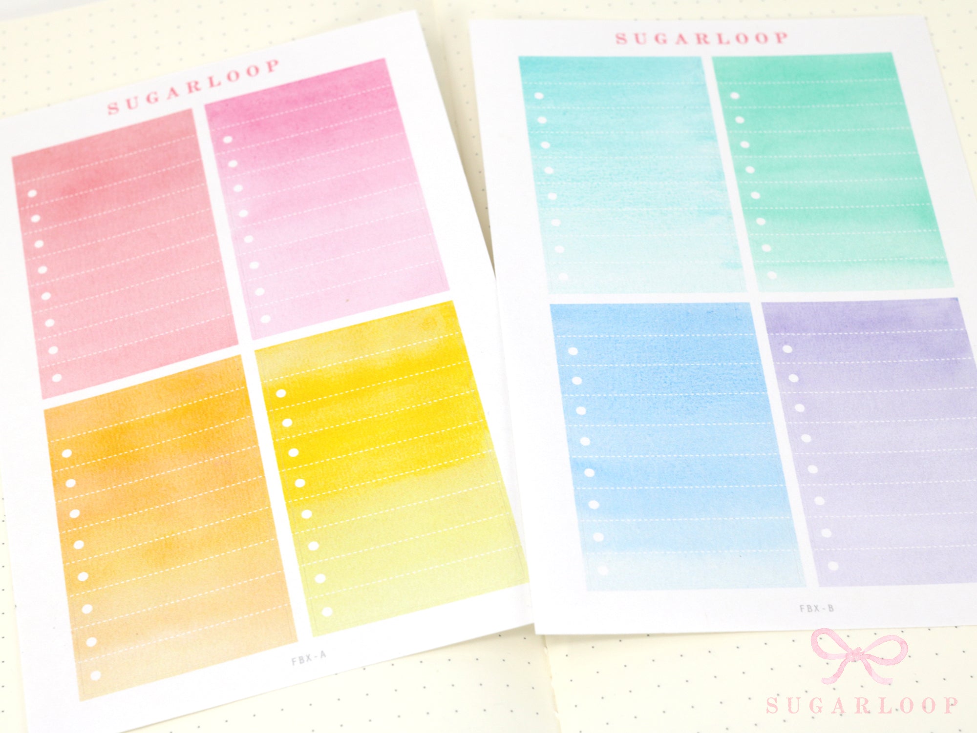 Watercolor Checklist Planner and Journal Stickers: Checklists, Checkboxes