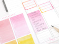 Watercolor Checklist Planner and Journal Stickers: Checklists, Checkboxes