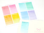 Watercolor Checklist Planner and Journal Stickers: Checklists, Checkboxes