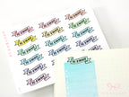 To Email Banner Planner and Journal Stickers: Pastel  Journaling Labels
