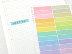 Rainbow Pastel Header Planner and Journal Stickers: Functional Divider Strips