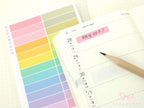 Rainbow Pastel Header Planner and Journal Stickers: Functional Divider Strips