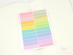 Rainbow Pastel Header Planner and Journal Stickers: Functional Divider Strips