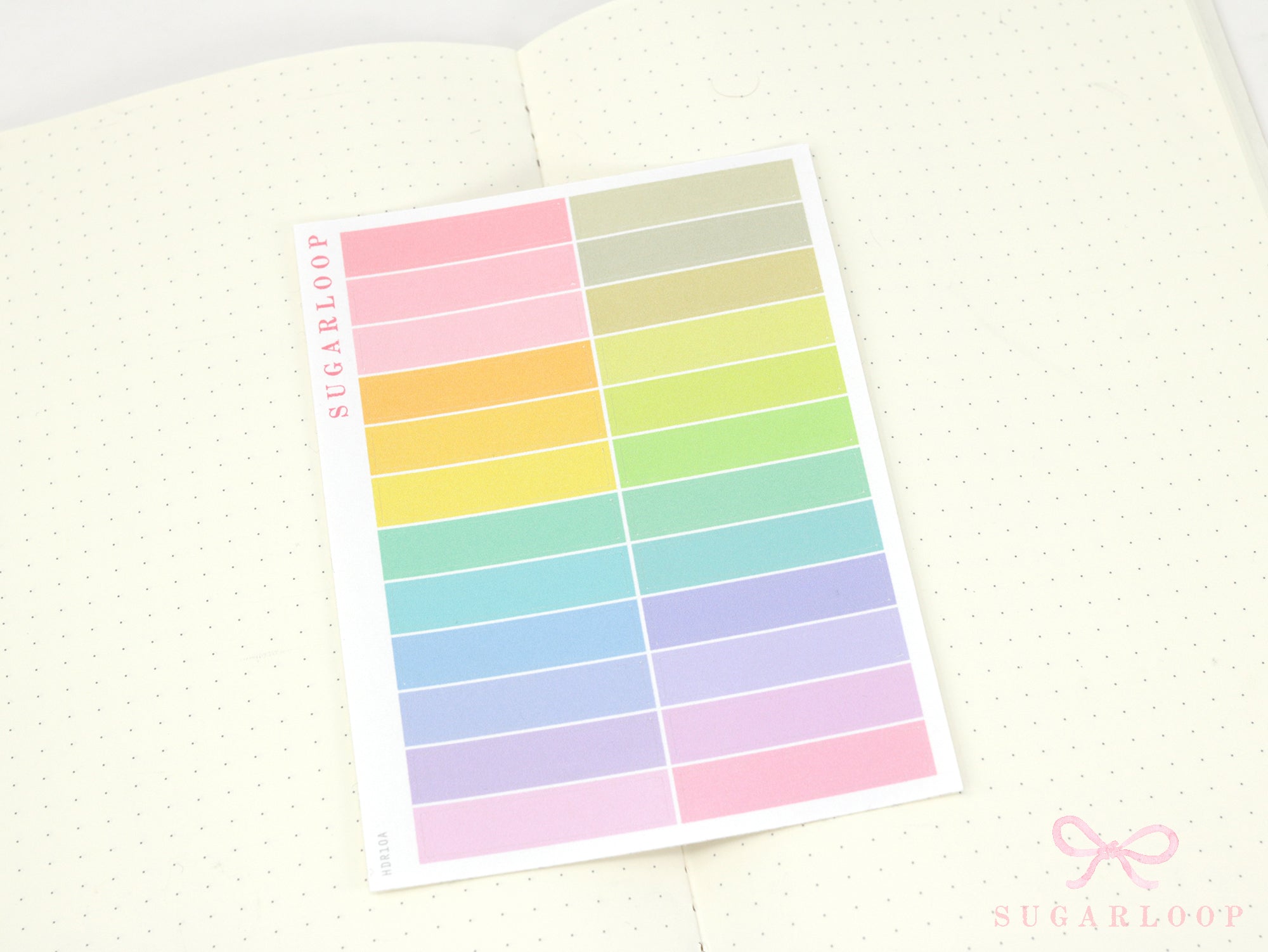 Rainbow Pastel Header Planner and Journal Stickers: Functional Divider Strips