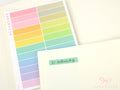Rainbow Pastel Header Planner and Journal Stickers: Functional Divider Strips