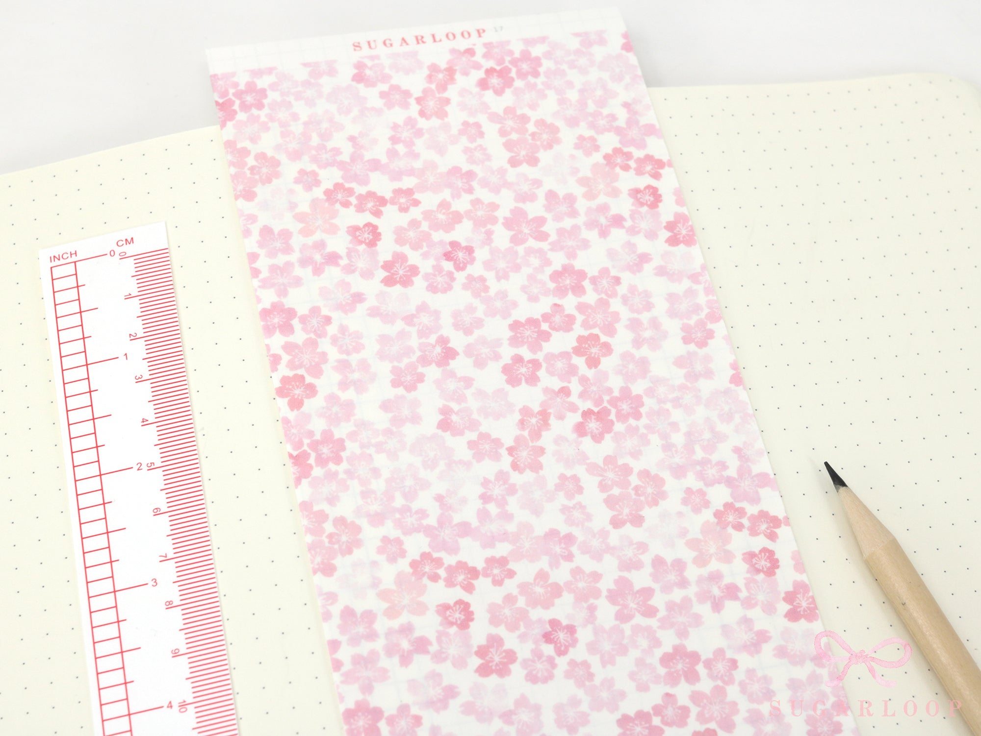 Washi Paper Deco Pattern Sheet for Planners and Journals: Sakura  Cherry Blossom  Watercolor