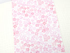 Washi Paper Deco Pattern Sheet for Planners and Journals: Sakura  Cherry Blossom  Watercolor