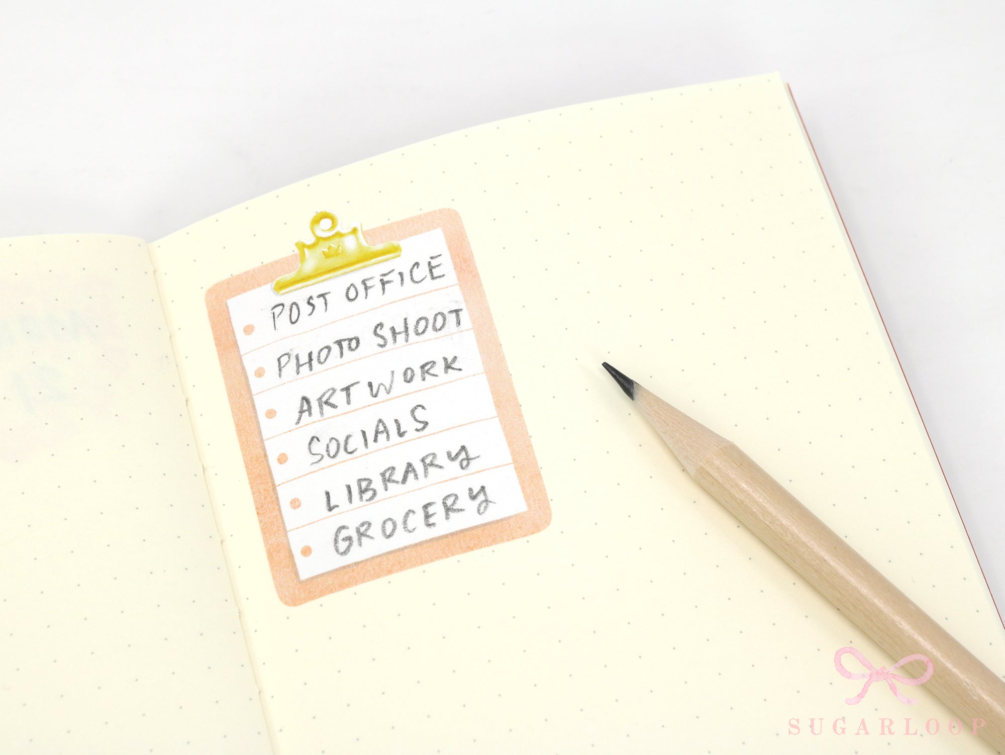 Clipboard Planner and Journal Stickers: Journaling, Color Code, Checklists, Bullet Points, Tasks, Lists