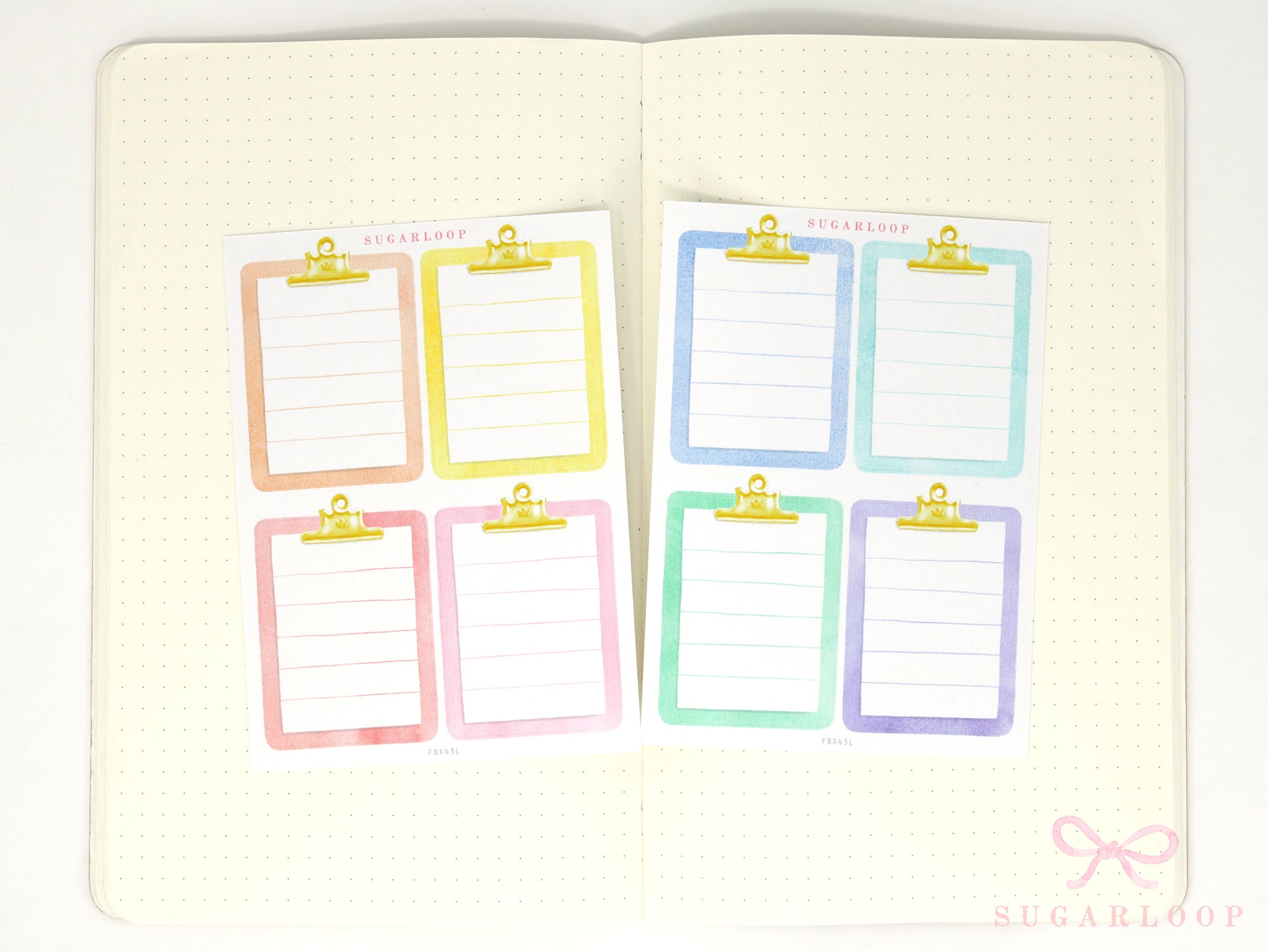 Clipboard Planner and Journal Stickers: Journaling, Color Code, Checklists, Bullet Points, Tasks, Lists