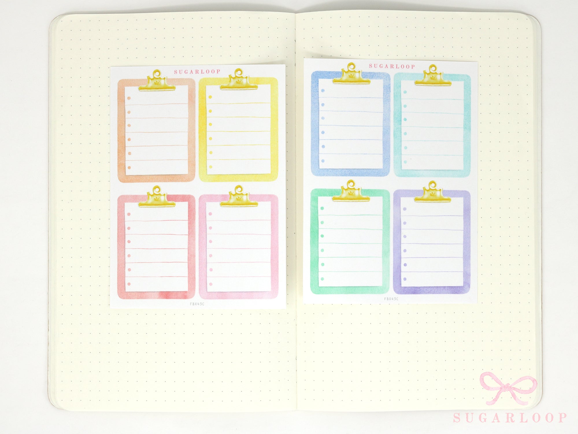 Clipboard Planner and Journal Stickers: Journaling, Color Code, Checklists, Bullet Points, Tasks, Lists