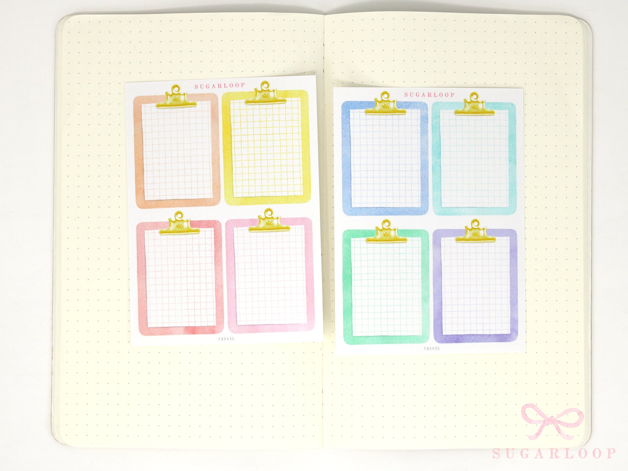 Clipboard Planner and Journal Stickers: Journaling, Color Code, Checklists, Bullet Points, Tasks, Lists
