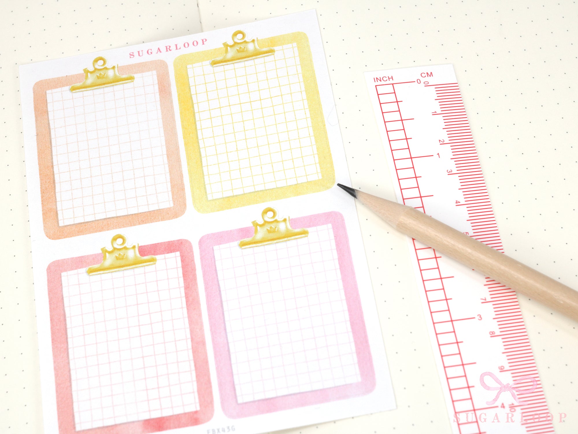 Clipboard Planner and Journal Stickers: Journaling, Color Code, Checklists, Bullet Points, Tasks, Lists