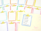 Clipboard Planner and Journal Stickers: Journaling, Color Code, Checklists, Bullet Points, Tasks, Lists