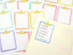 Clipboard Planner and Journal Stickers: Journaling, Color Code, Checklists, Bullet Points, Tasks, Lists
