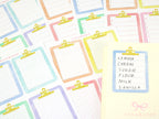 Clipboard Planner and Journal Stickers: Journaling, Color Code, Checklists, Bullet Points, Tasks, Lists