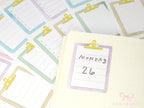Clipboard Planner and Journal Stickers: Journaling, Color Code, Checklists, Bullet Points, Tasks, Lists