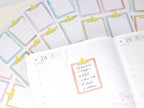Clipboard Planner and Journal Stickers: Journaling, Color Code, Checklists, Bullet Points, Tasks, Lists