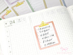 Clipboard Planner and Journal Stickers: Journaling, Color Code, Checklists, Bullet Points, Tasks, Lists