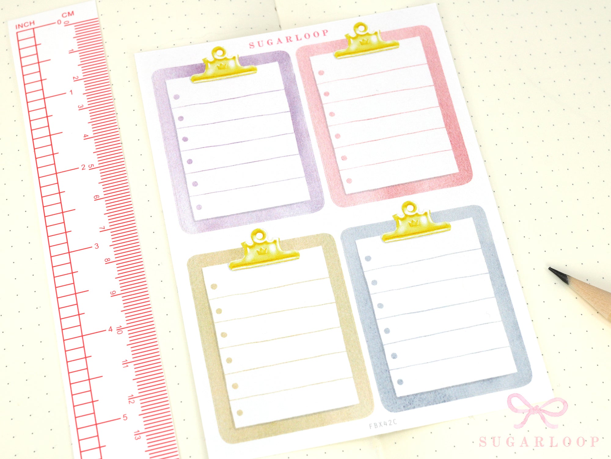 Clipboard Planner and Journal Stickers: Journaling, Color Code, Checklists, Bullet Points, Tasks, Lists