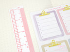 Clipboard Planner and Journal Stickers: Journaling, Color Code, Checklists, Bullet Points, Tasks, Lists