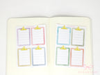 Clipboard Planner and Journal Stickers: Journaling, Color Code, Checklists, Bullet Points, Tasks, Lists