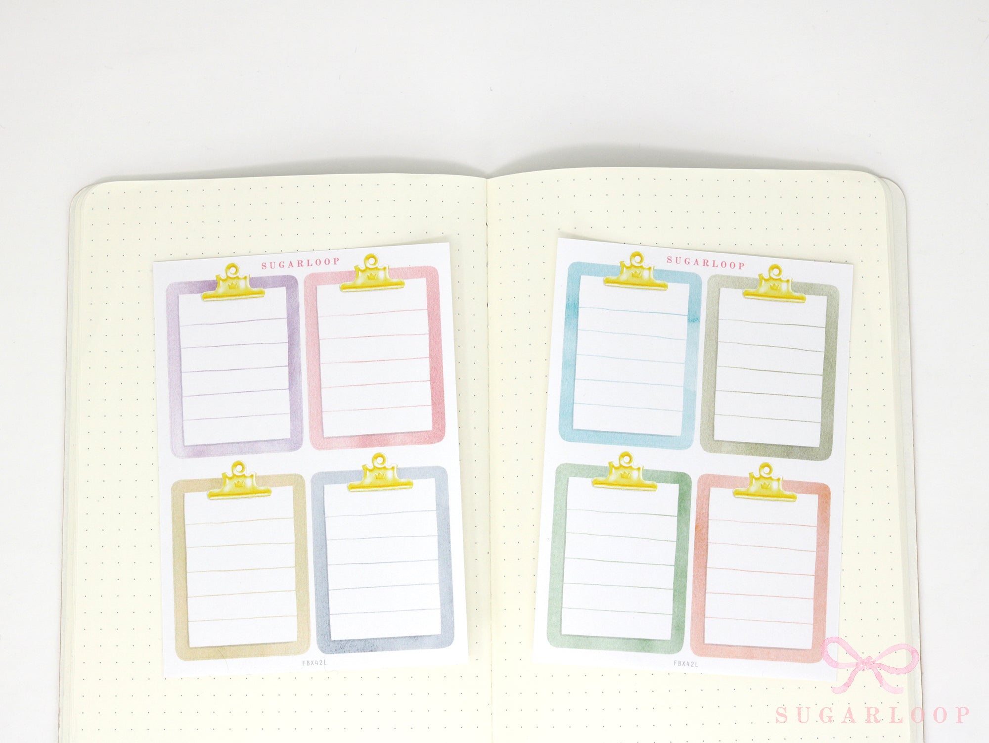 Clipboard Planner and Journal Stickers: Journaling, Color Code, Checklists, Bullet Points, Tasks, Lists