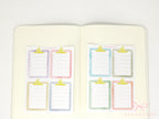 Clipboard Planner and Journal Stickers: Journaling, Color Code, Checklists, Bullet Points, Tasks, Lists