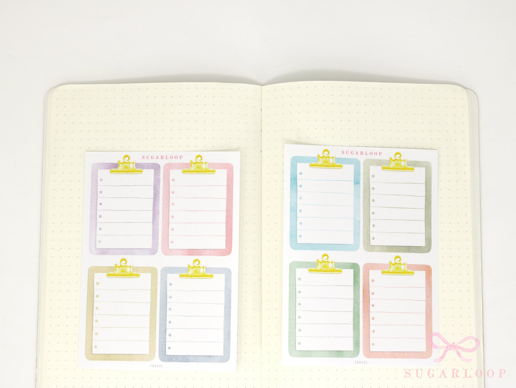 Clipboard Planner and Journal Stickers: Journaling, Color Code, Checklists, Bullet Points, Tasks, Lists