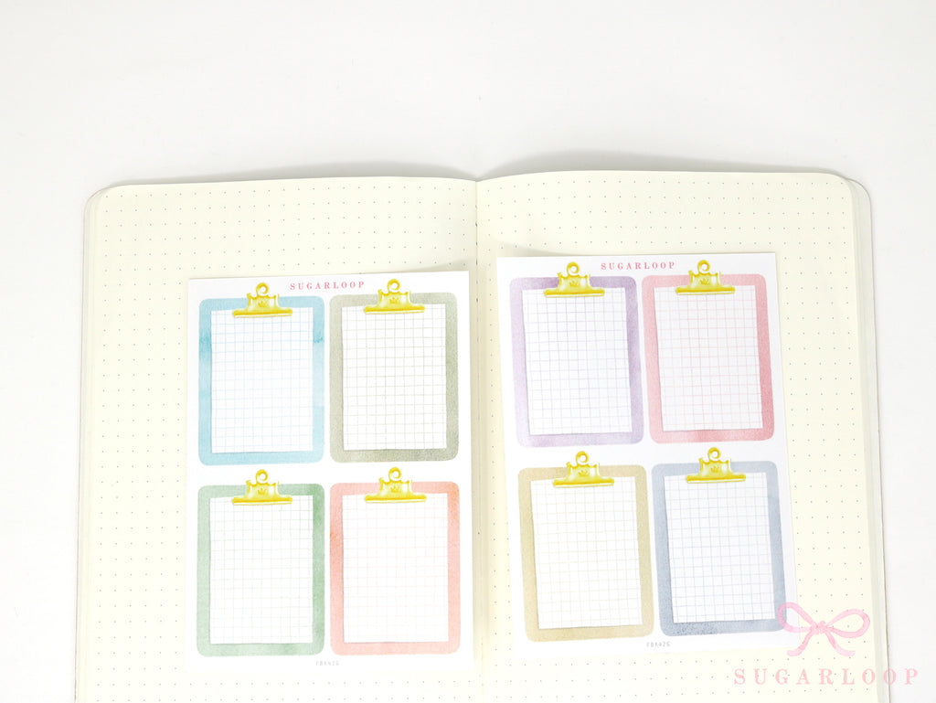 Clipboard Planner and Journal Stickers: Journaling, Color Code, Checklists, Bullet Points, Tasks, Lists