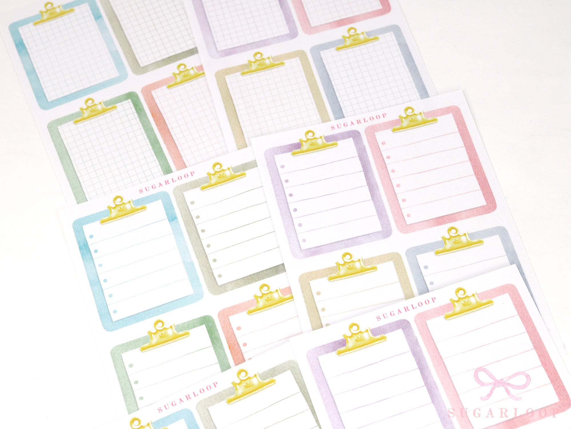 Clipboard Planner and Journal Stickers: Journaling, Color Code, Checklists, Bullet Points, Tasks, Lists