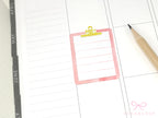 Clipboard Planner and Journal Stickers: Journaling, Color Code, Checklists, Bullet Points, Tasks, Lists