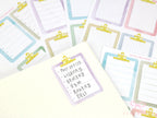 Clipboard Planner and Journal Stickers: Journaling, Color Code, Checklists, Bullet Points, Tasks, Lists
