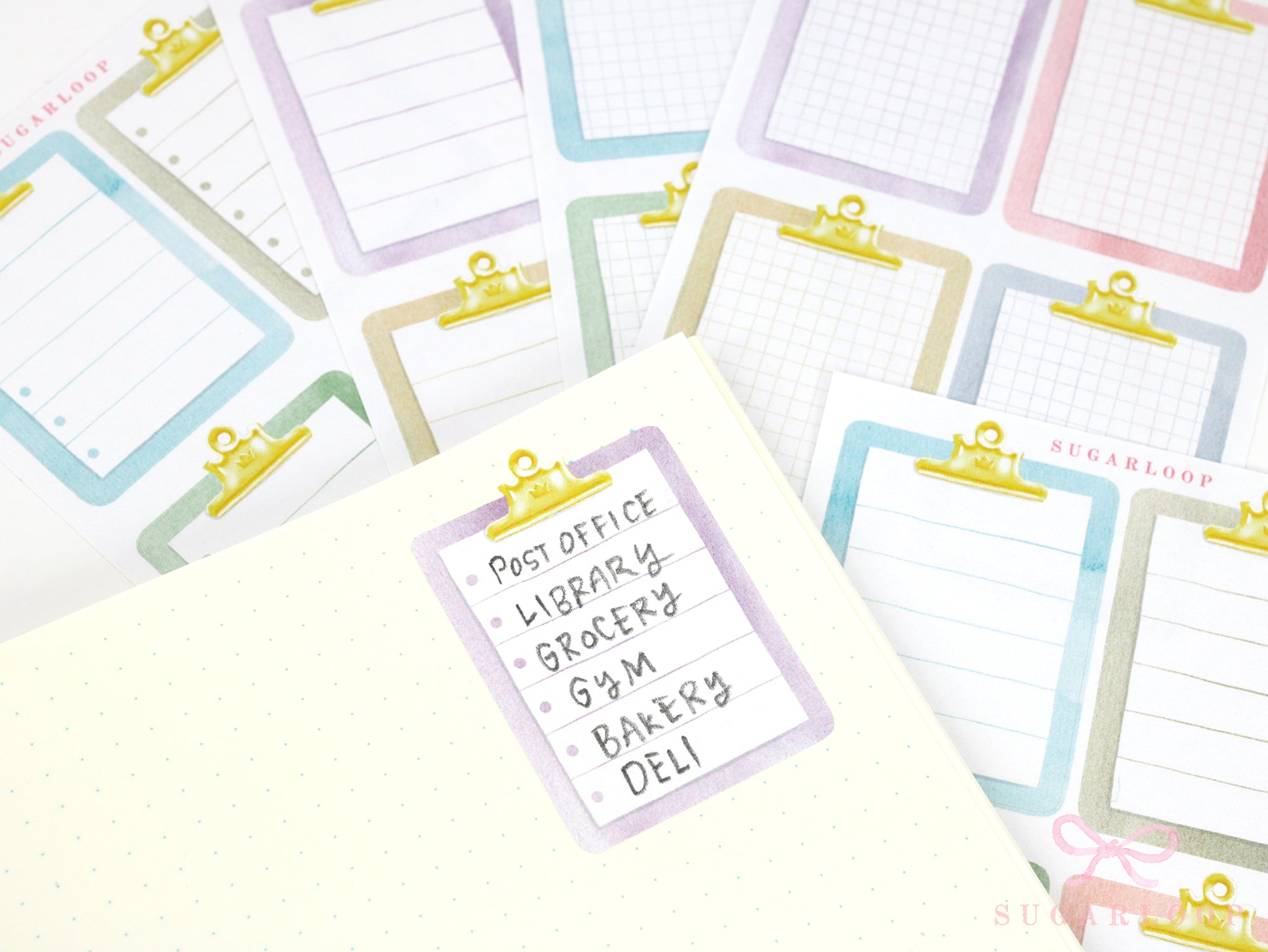 Clipboard Planner and Journal Stickers: Journaling, Color Code, Checklists, Bullet Points, Tasks, Lists