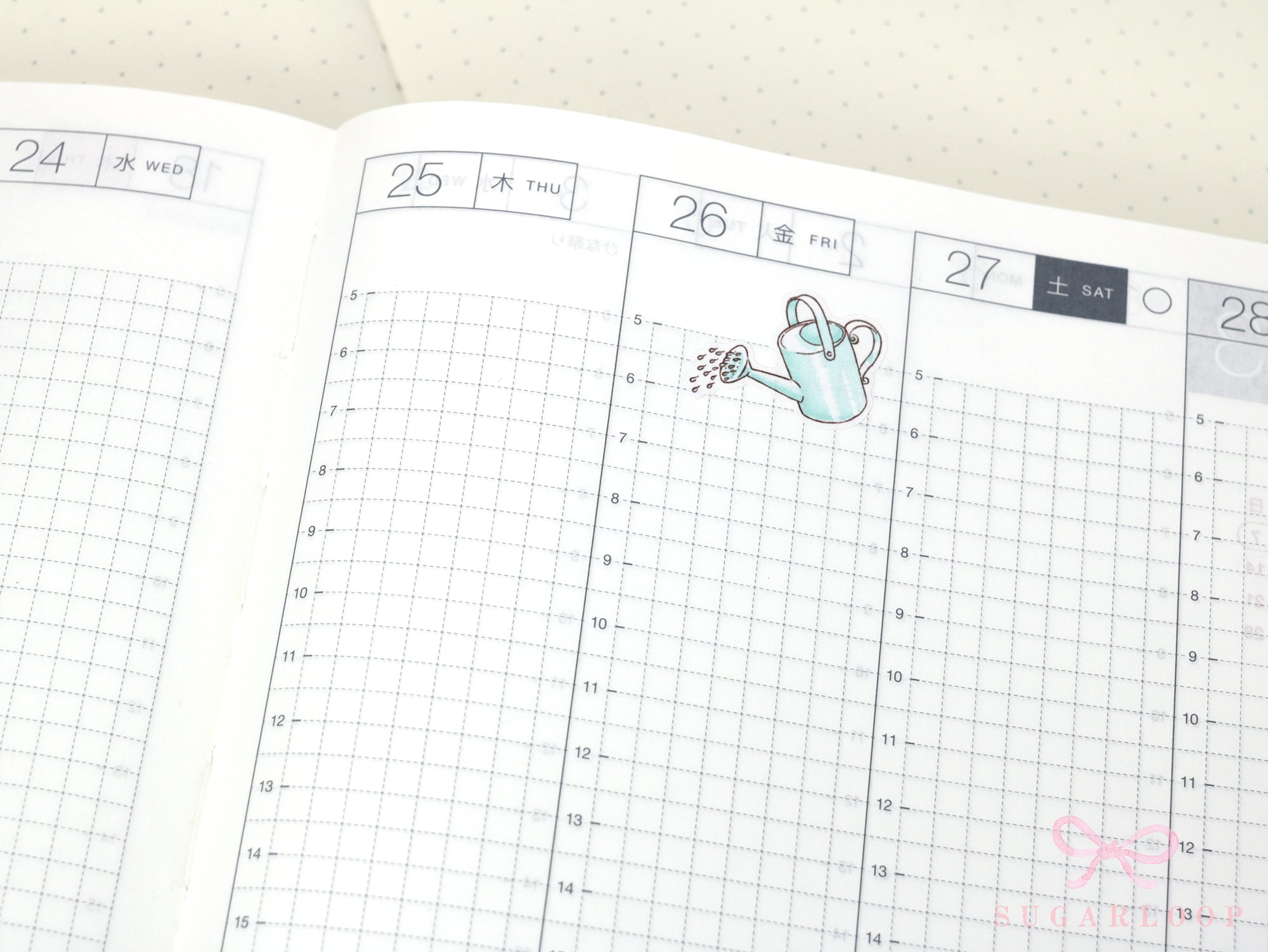 Watering Can Planner and Journal Stickers: Gardening, Pot Plant, Chore Icons