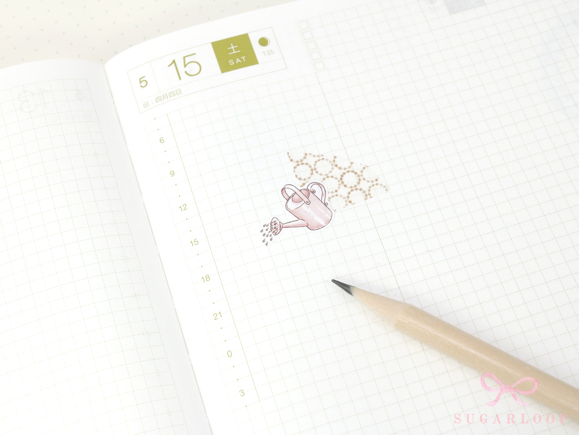Washi Paper Deco Pattern Sheet for Planners and Journals: Japandi Circles