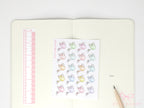 Watering Can Planner and Journal Stickers: Gardening, Pot Plant, Chore Icons