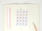 Watering Can Planner and Journal Stickers: Gardening, Pot Plant, Chore Icons