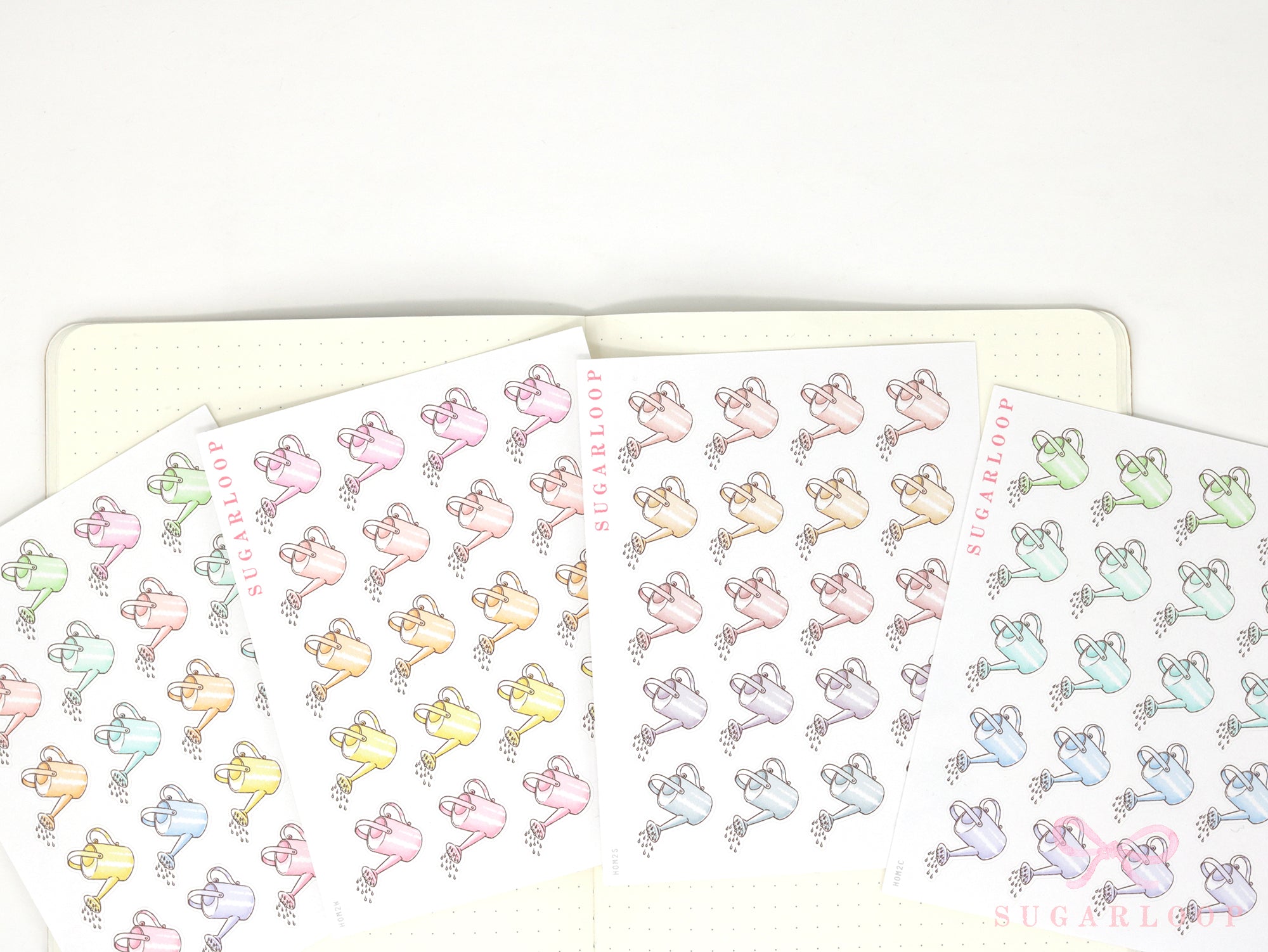 Watering Can Planner and Journal Stickers: Gardening, Pot Plant, Chore Icons