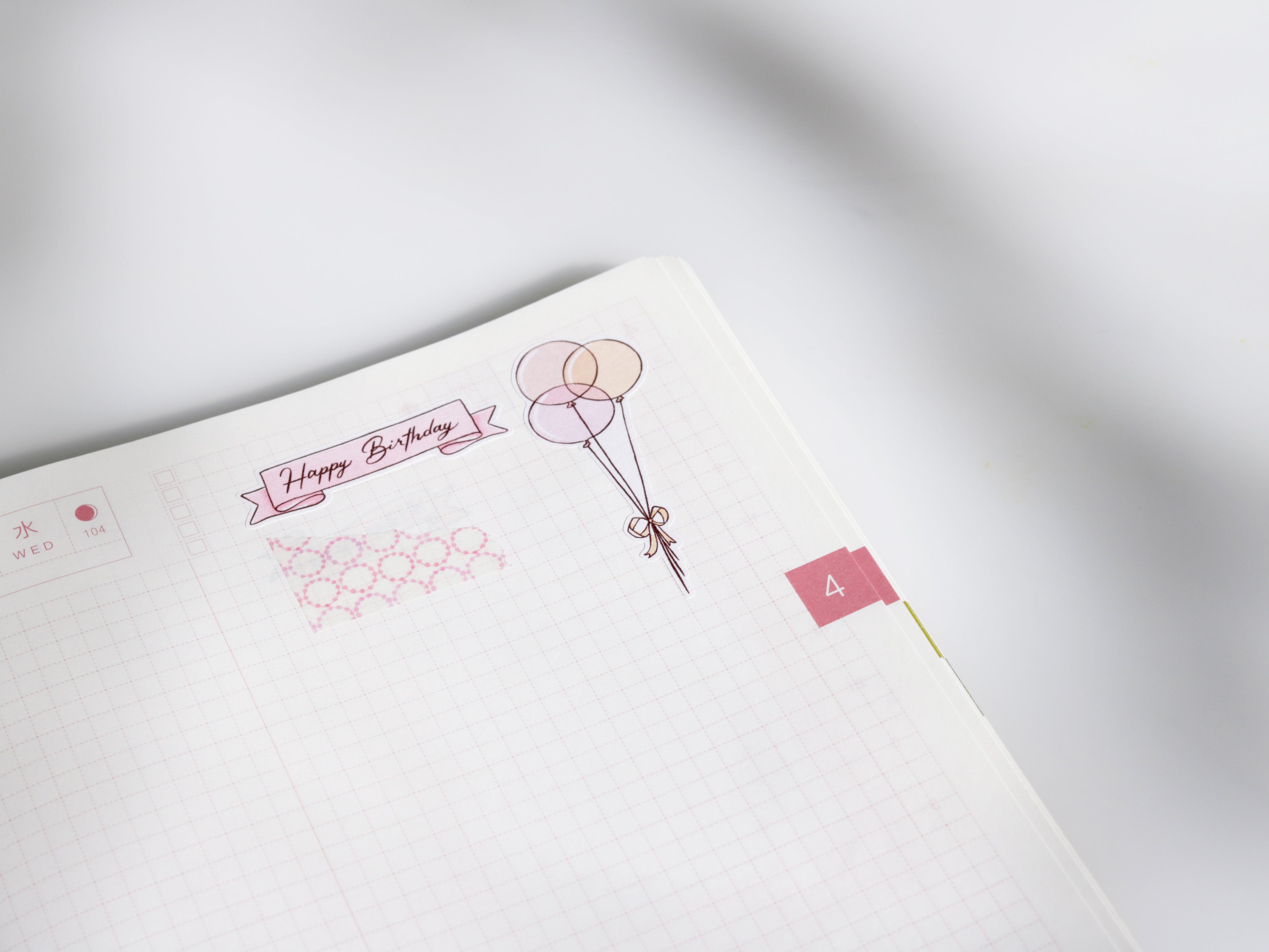 Washi Paper Deco Pattern Sheet for Planners and Journals: Japandi Circles