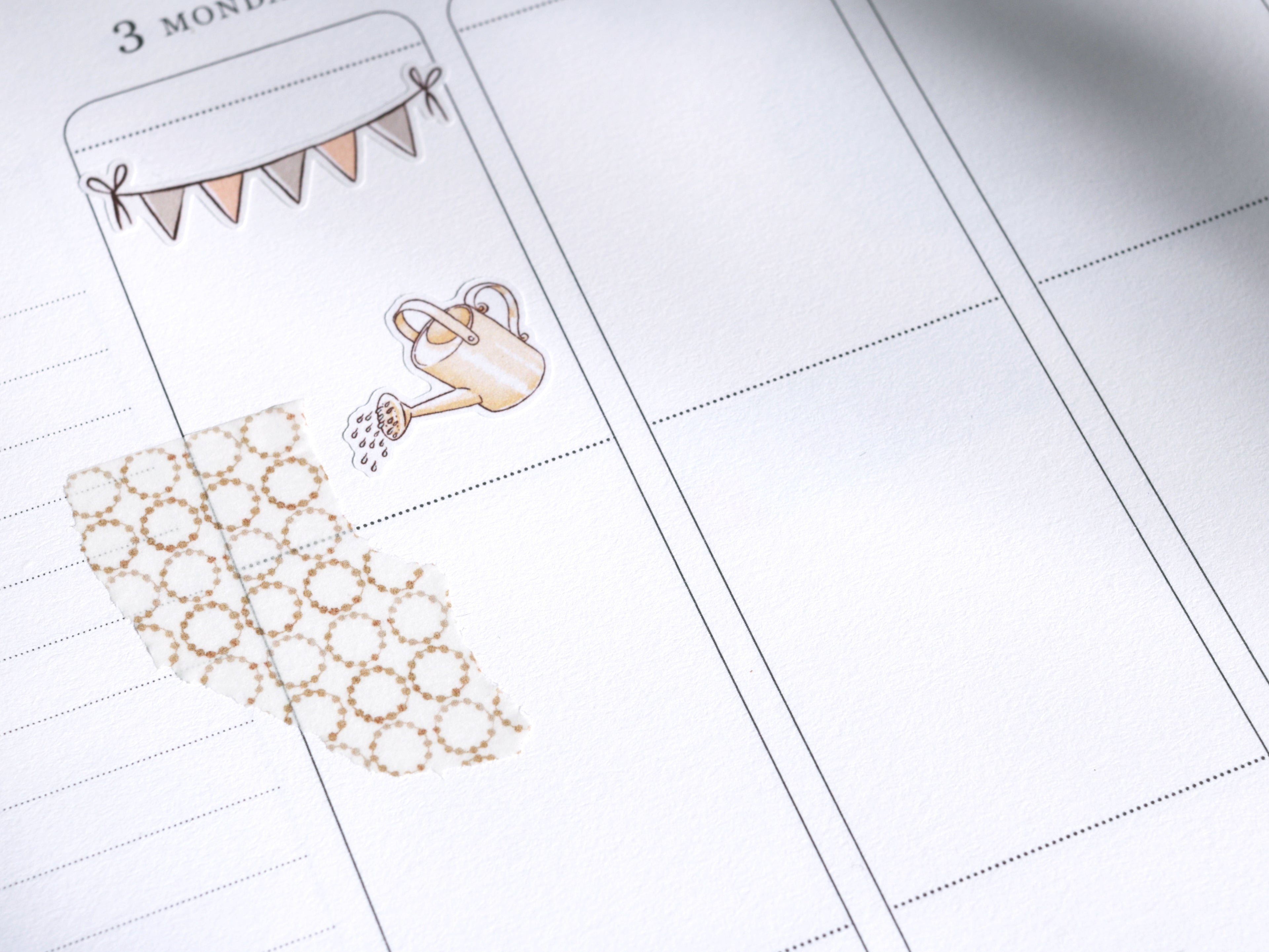 Washi Paper Deco Pattern Sheet for Planners and Journals: Japandi Circles