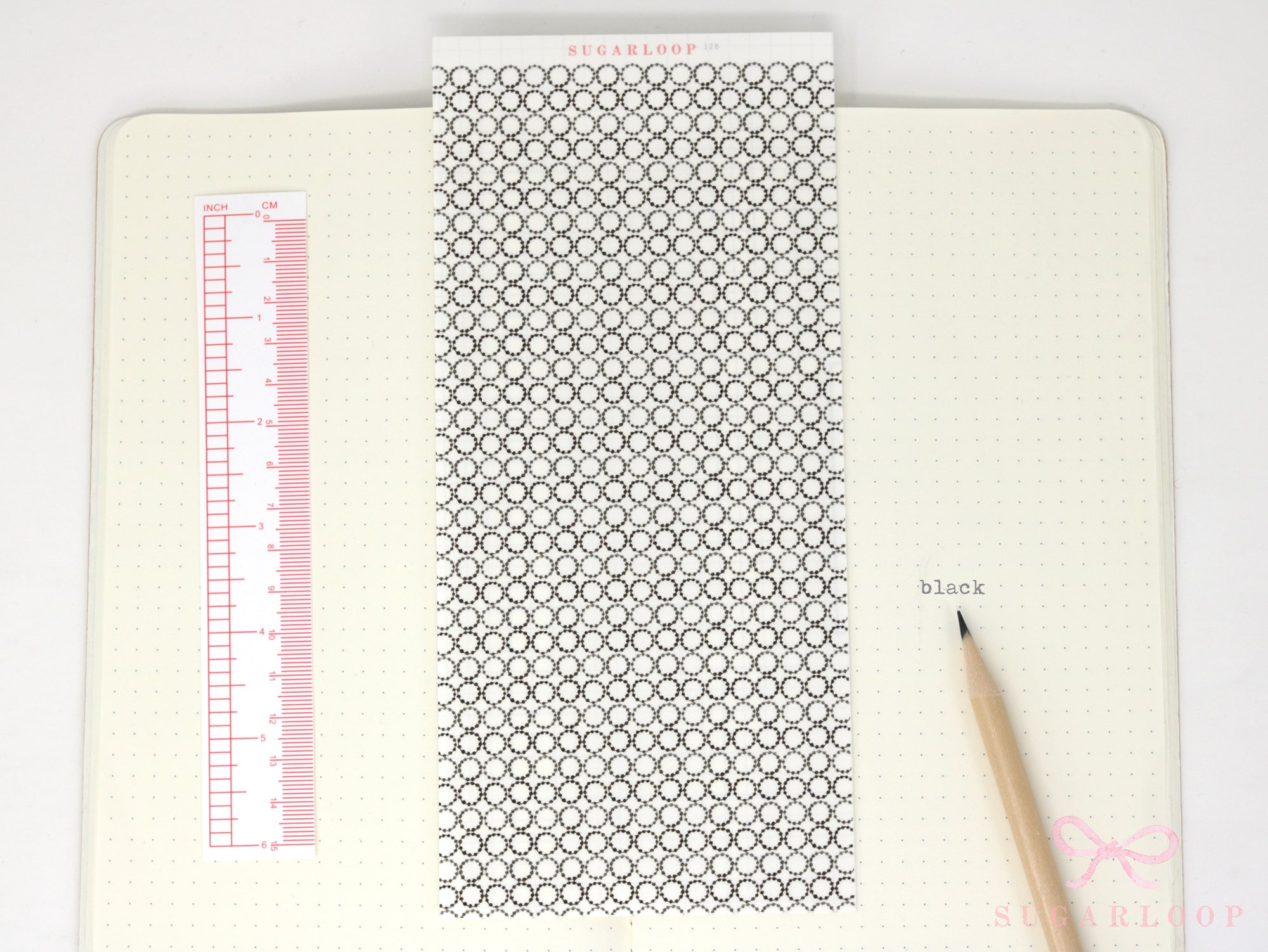 Washi Paper Deco Pattern Sheet for Planners and Journals: Japandi Circles