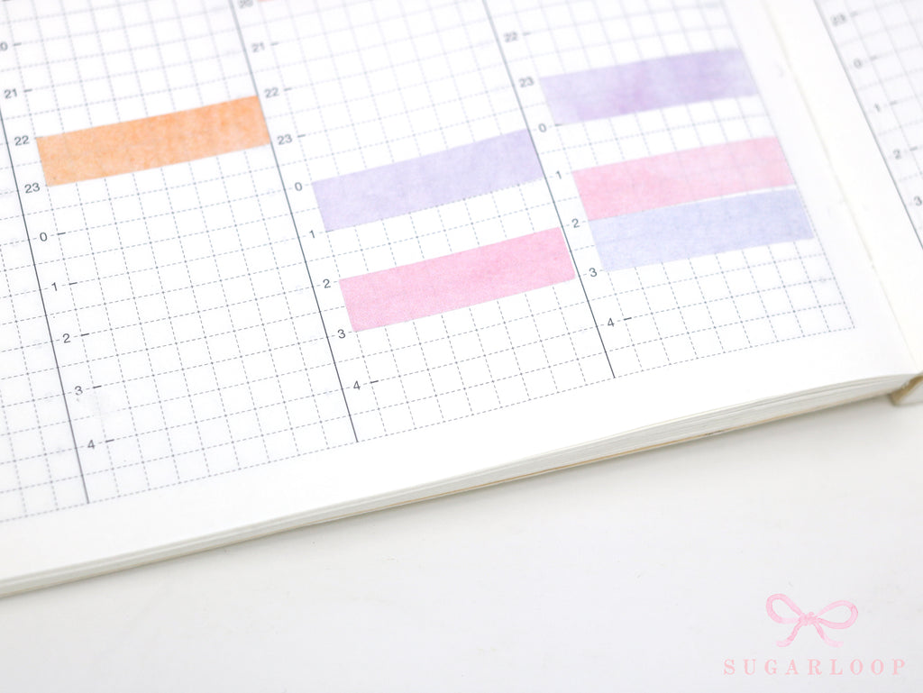 Hobonichi Cousin One Hour Hourly Time Block Stickers: Weekly  Writable  Watercolor