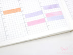 Hobonichi Cousin One Hour Hourly Time Block Stickers: Weekly  Writable  Watercolor