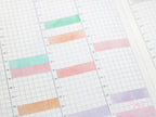 Hobonichi Cousin One Hour Hourly Time Block Stickers: Weekly  Writable  Watercolor