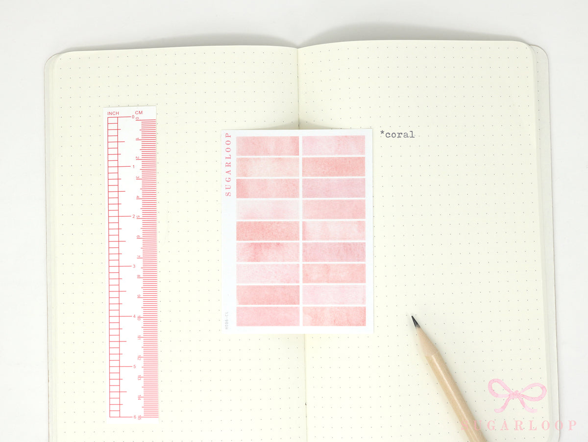 Hobonichi Cousin One Hour Hourly Time Block Stickers: Weekly  Writable  Watercolor