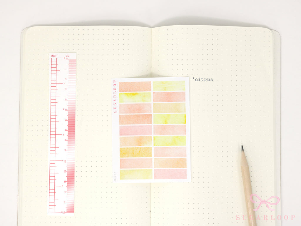 Hobonichi Cousin One Hour Hourly Time Block Stickers: Weekly  Writable  Watercolor