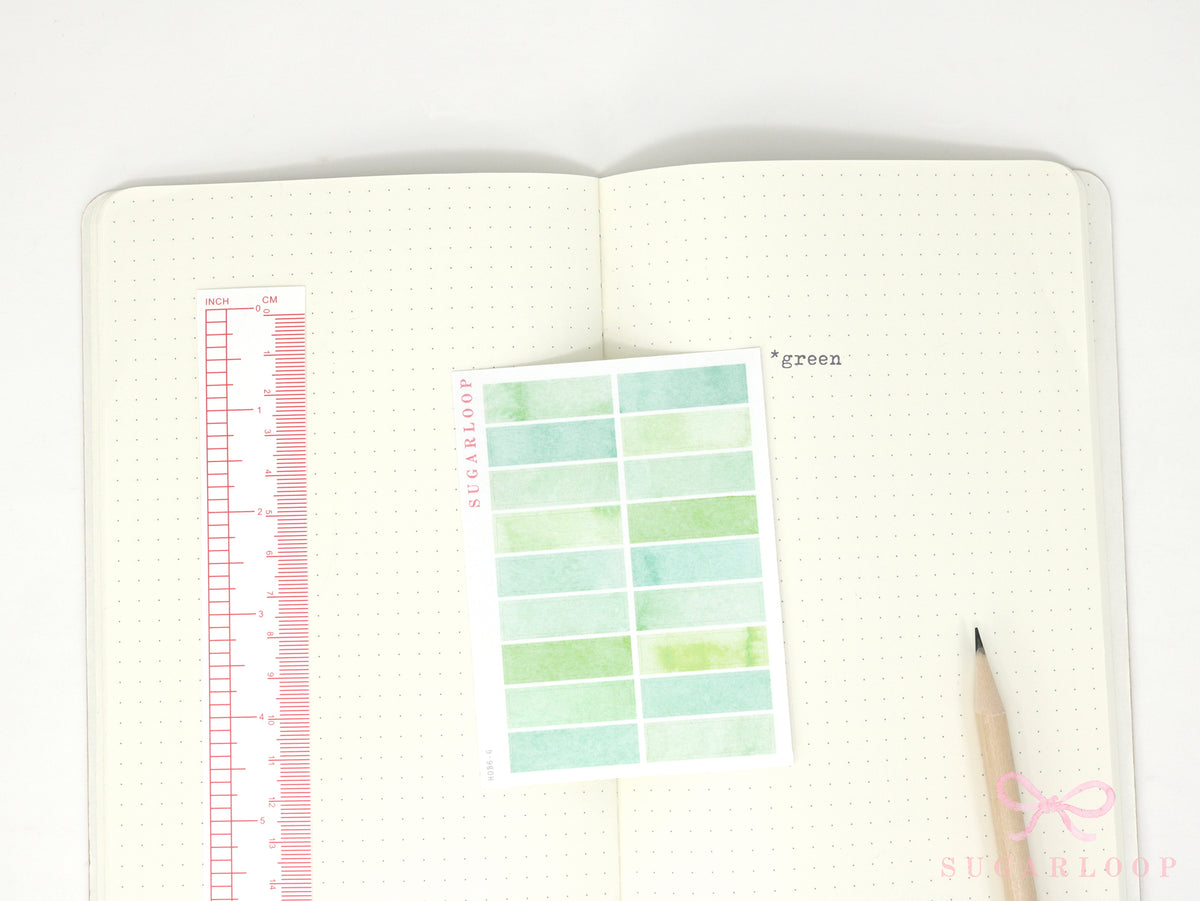 Hobonichi Cousin One Hour Hourly Time Block Stickers: Weekly  Writable  Watercolor