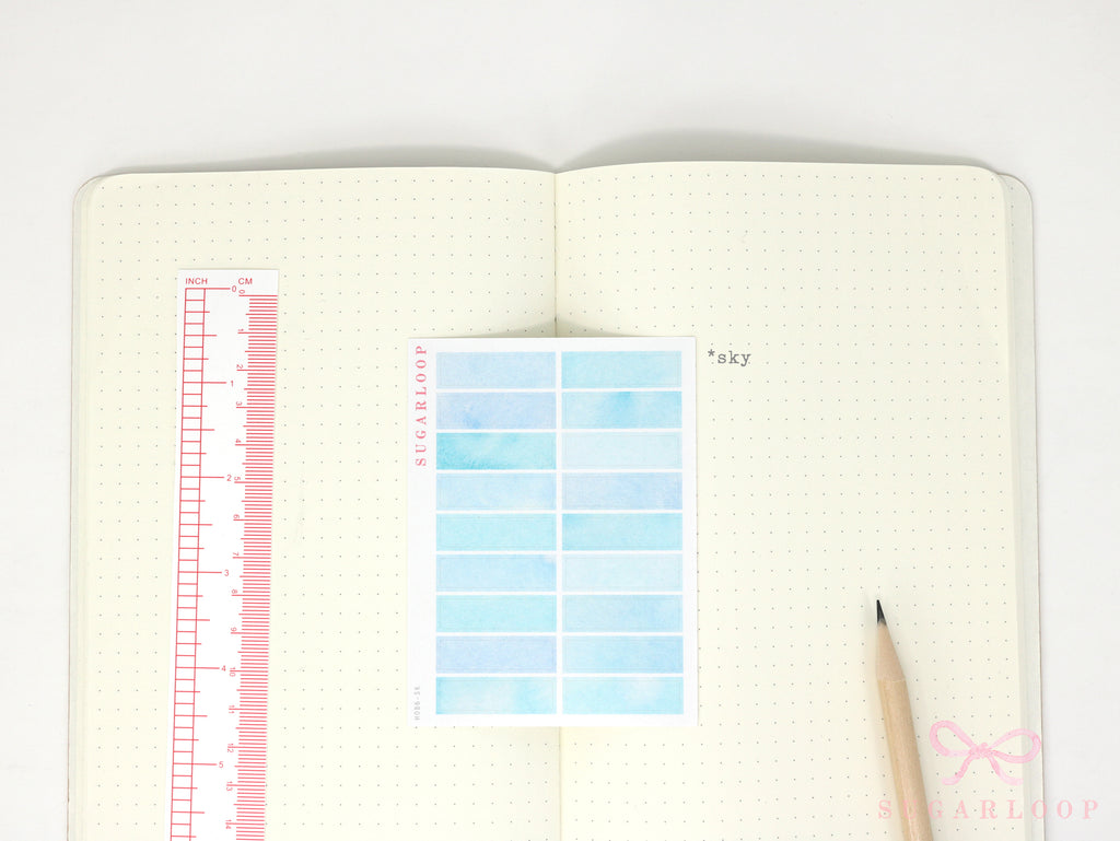 Hobonichi Cousin One Hour Hourly Time Block Stickers: Weekly  Writable  Watercolor